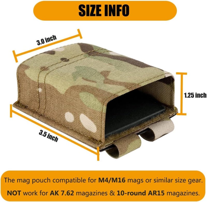 KRYDEX 5.56 Magazine Pouch,MOLLE Mag Holder with Quick Release Magazine Pouch Insert - Image 4
